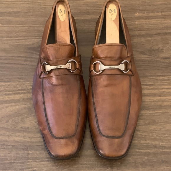 Magnanni 15804 Mens Size 11 Cognac Brown Leather Horsebit Loafers Made Spain main image 10